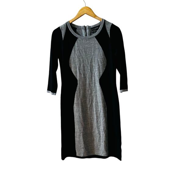 Cynthia Rowley Extra Fine Merino Wool Color Block Dress Size S Small Black Gray - Picture 7 of 7